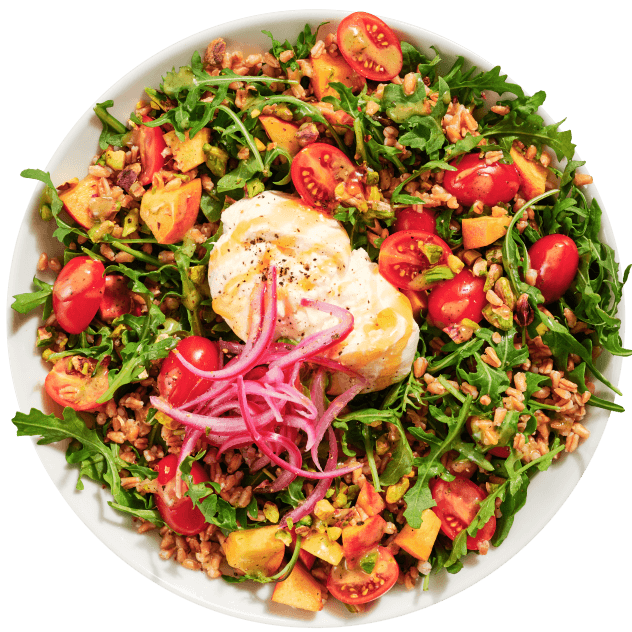 Sweet Peach Burrata Bowl