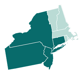 map of northeast USA