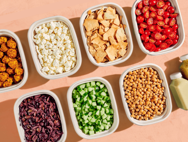 Various salad toppings